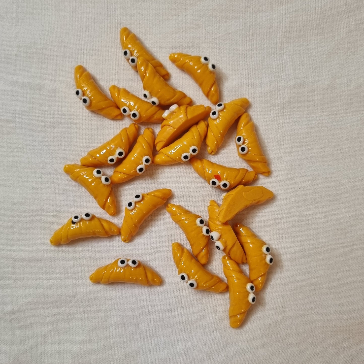 Resin croissant charms